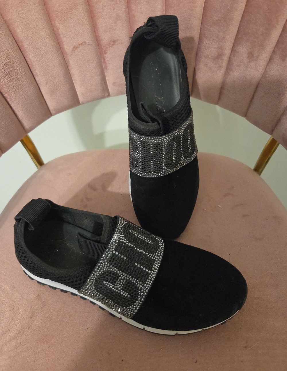 Jimmy Choo  Sneakers with Crystal-Embellished Strap